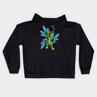 Maranta Tiger (Black Background) Kids Hoodie